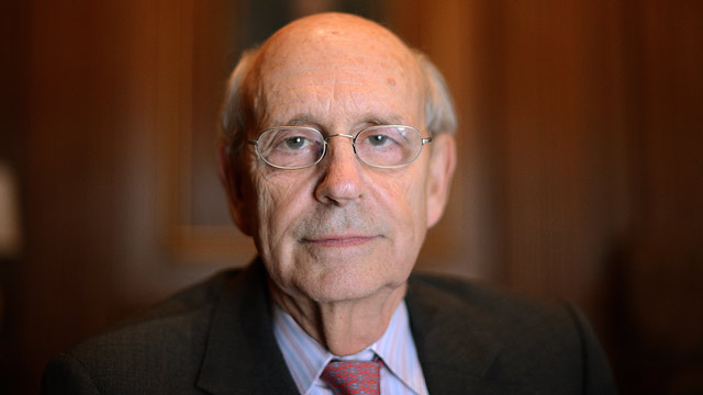 PHOTO: US Supreme Court Justice Stephen Breyer poses during an interview with Agence France-Presse at the Supreme Court in Washington, DC, on May 17, 2012.