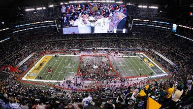 PHOTO: The Green Bay Packers celebrate defeating the Pittsburgh Steelers 31 to 25 in Super Bowl XLV at Cowboys Stadium, Feb 6, 2011 in Arlington, Texas.