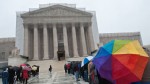 PHOTO: People outside Supreme Court