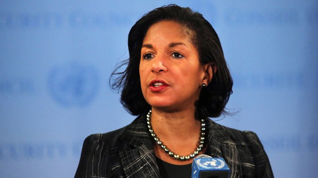 PHOTO: Susan Rice, the U.S. ambassador to the United States, speaks to the media at the United Nations following Security Council Consolations after North Korea announced they have conducted a third nuclear test, Feb. 12, 2013 in New York.