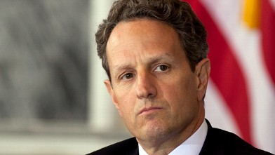 PHOTO: Timothy F. Geithner, U.S. treasury secretary, attends a Financial Stability Oversight Council meeting in Washington, D.C., April 3, 2012.