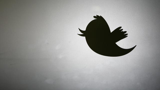 PHOTO: Twitter logo is displayed at the entrance of Twitter headquarters in San Francisco, March 11, 2011.