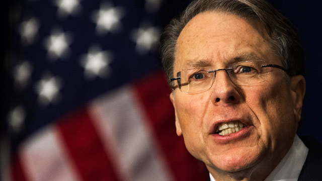 PHOTO: National Rifle Association (NRA) Executive Vice President Wayne LaPierre speaks on Dec. 21, 2012, in Washington, DC, on the one-week anniversary of the Sandy Hook Elementary School shootings in Newtown, Conn.