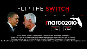 Republican Marco Rubio?s campaign is running web ads which attempt to raise money off of Gov. Charlie Crist?s (R) possible independent Senate run.