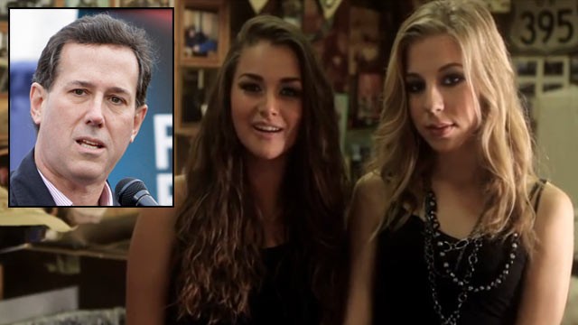 PHOTO: The online Video site Jest.com is out with a two minute comedic take on Santorum?s controversial comments called ?Porn Stars Against Santorum.?
