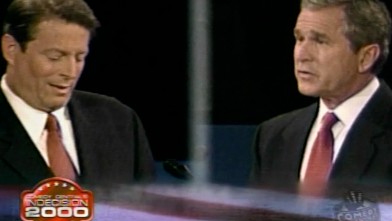 PHOTO: Al Gore and George Bush debate