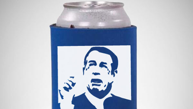 PHOTO: The Crying Boehner Can Koozie is available from the Democratic National Headquarters store.