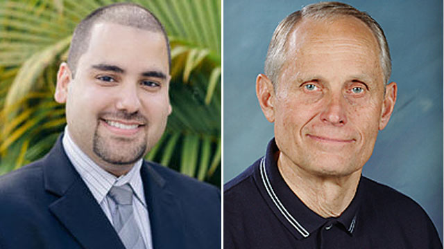 PHOTO: Left: "VoteforEddie.com," real name Edmund "Eddie" Gonzalez. Right: "ProLife," real name Marvin Richardson.