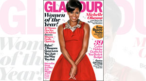 Michelle Obama appears on the cover of Glamour magazine next month