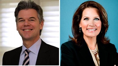 PHOTO: Jim Graves, democratic candidate for Minnesota's 6th district, vies for a seat in the House against Rep. Michele Bachmann, R-Minn.
