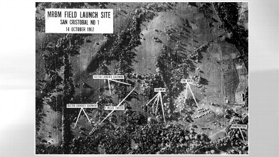 PHOTO: An aerial photograph of the Soviet missile installation in Cuba on Oct. 14, 1962.