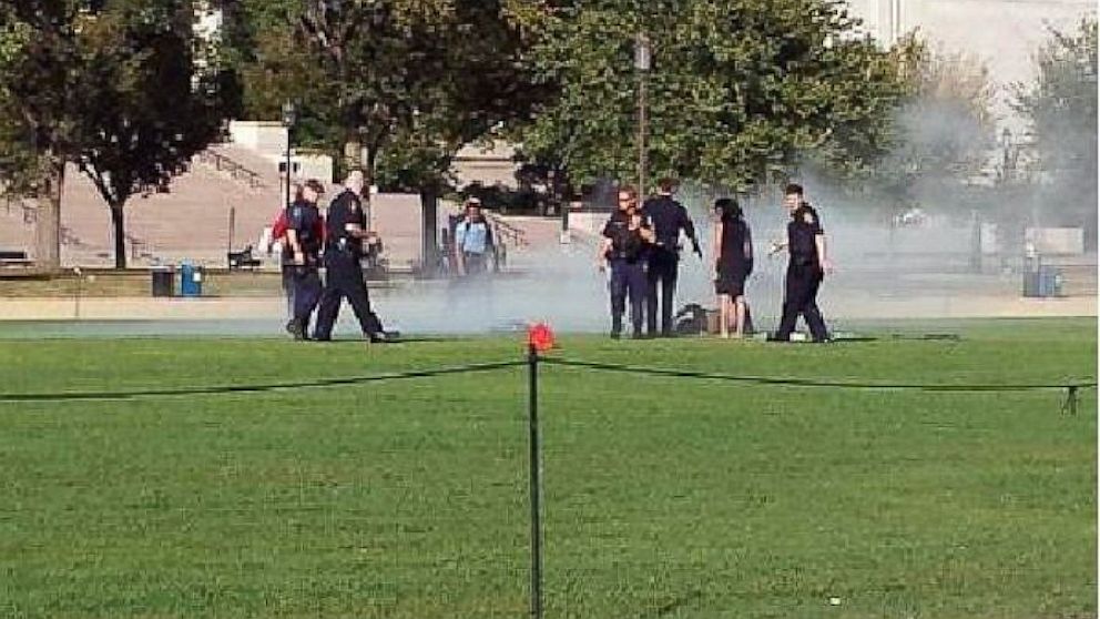 PHOTO: Scene where man sets self on fire at National Mall