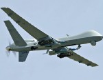 A weaponized MQ-9 unmanned aerial vehicle (UAV) is shown in this undated photo.