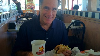 PHOTO: Former Governor of Massachussetts is seen at Carls Jr. in this photo from his twitter page.