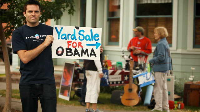 PHOTO: Dabel and Silverman are hoping to recruit more than 500 co-hosts nationwide to host their own "Yard Sale for Obama" on September 22 - 23.