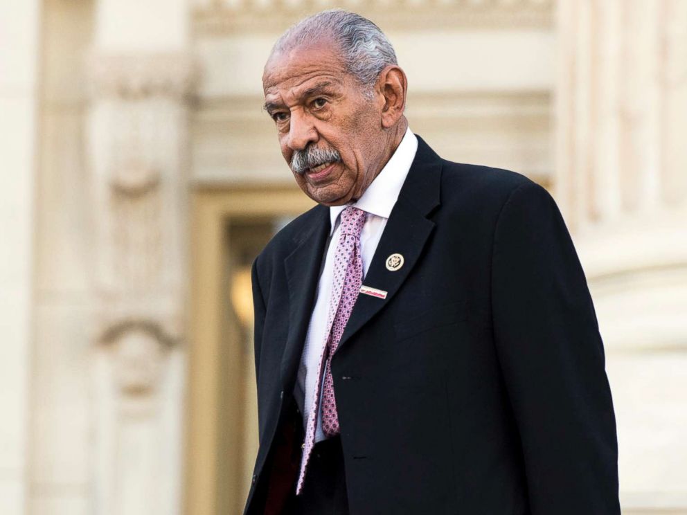 PHOTO: Rep. John Conyers, D-Mich., walks down the House steps after a vote in the Capitol on Sept. 27, 2016.
