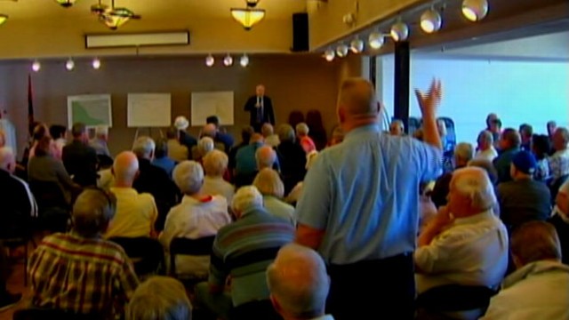 VIDEO: Senator hosted town hall meetings during Presidents Day recess.