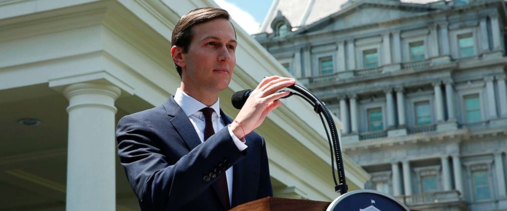 PHOTO: Senior Advisor to the President Jared Kushner makes a statement from at the White House after being interviewed by the Senate Intelligence Committee, July 24, 2017.