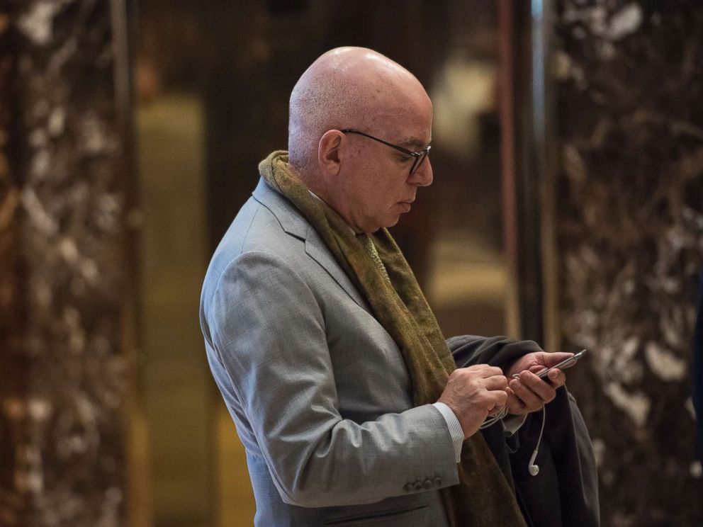 PHOTO: Michael Wolff stands in the lobby at Trump Tower in New York, Jan. 12, 2017.