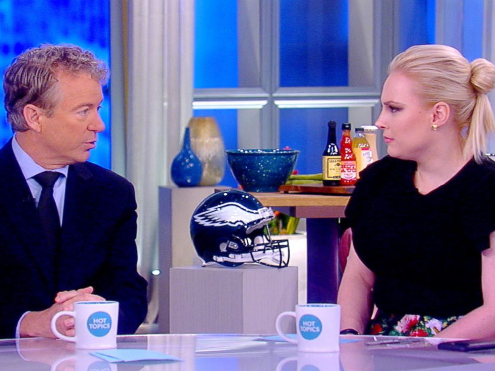 PHOTO: Sen. Rand Paul speaks with The View co-host Meghan McCain, Feb. 2, 2018.