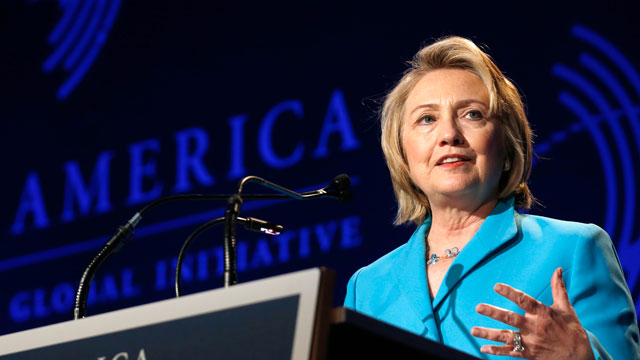 PHOTO: Former U.S. Secretary of State Hillary Clinton speaks at the Clinton Global Initiative America meeting in Chicago, Illinois, June 13, 2013.