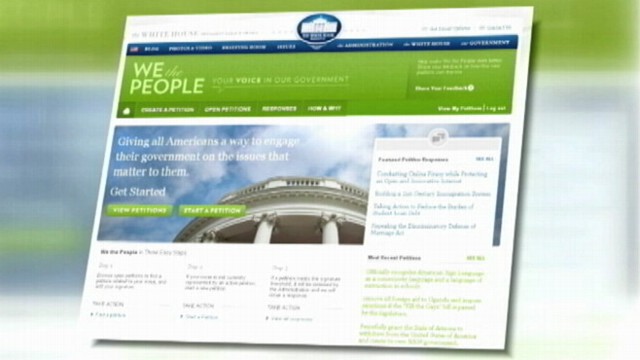 VIDEO: Thousands of people from several states sign their names to WhiteHouse.gov "We the People" site.