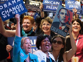 women election, women, vote 2008, election, supporters, obama, mccain