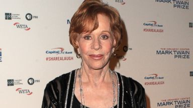 PHOTO: Carol Burnett arrives at 16th Annual Mark Twain Prize presented to Carol Burnett at the Kennedy Center, Oct. 20, 2013, in Washington.