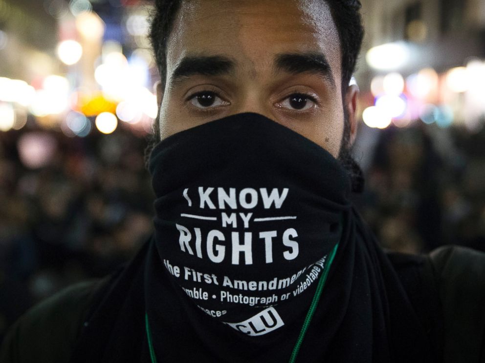 PHOTO: Protesters occupy Herald Square during march, Dec. 4, 2014, in New York, against a grand jurys decision not to indict the police officer involved in the death of Eric Garner.