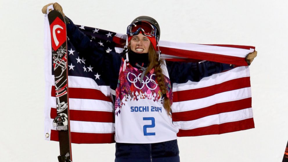 PHOTO: Maddie Bowman of the USA wins the gold medal during the womens freestyle skiing halfpipe at the Rosa Khutor Extreme Park, Feb. 20, 2014, in Sochi, Russia.