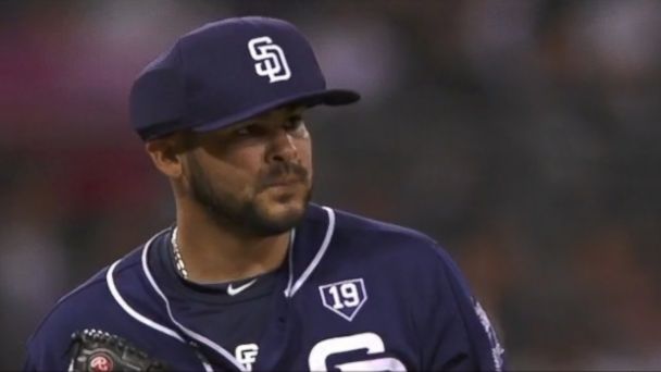Padres Pitcher First to Use Protective Baseball Cap - ABC News