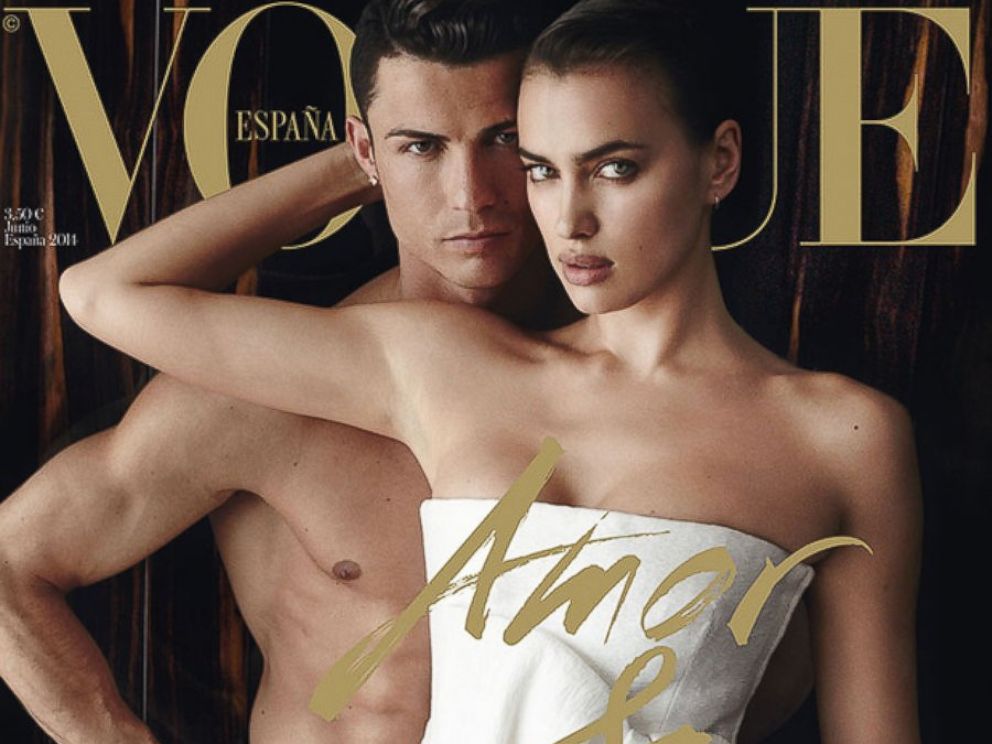 PHOTO: Cristiano Ronaldo and Irina Shayk on the June 2014 cover of Vogue Spain.