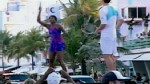 VIDEO: Playing tennis on cars