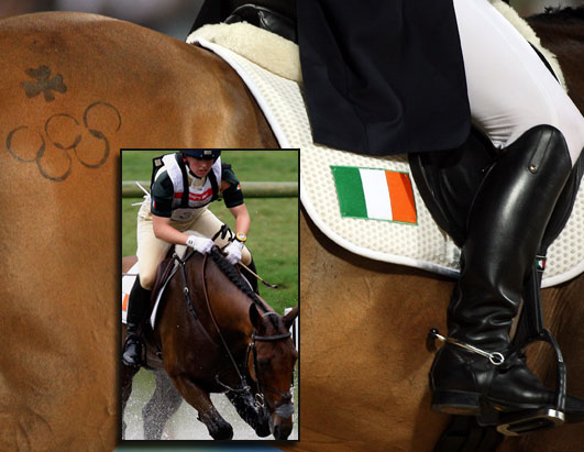 Olympic Tattoos. Irish equestrian Louise Lyons may not be able to reveal