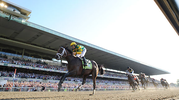 Palace Malice rolls home in the 2013 Belmont Stakes.