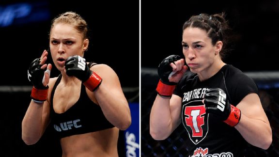 Ronda Rousey and Sara McMann