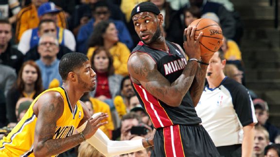 Paul George and LeBron James