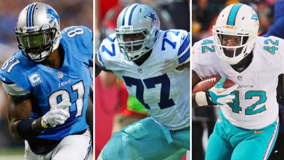 Calvin Johnson, Tyron Smith, Charles Clay