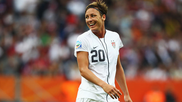 PHOTO: Abby Wambach of USAis seen during the FIFA Women's World Cup 2011 Group C match between USA and Colombia at Rhein-Neckar-Arena on July 2, 2011 in Sinsheim, Germany.