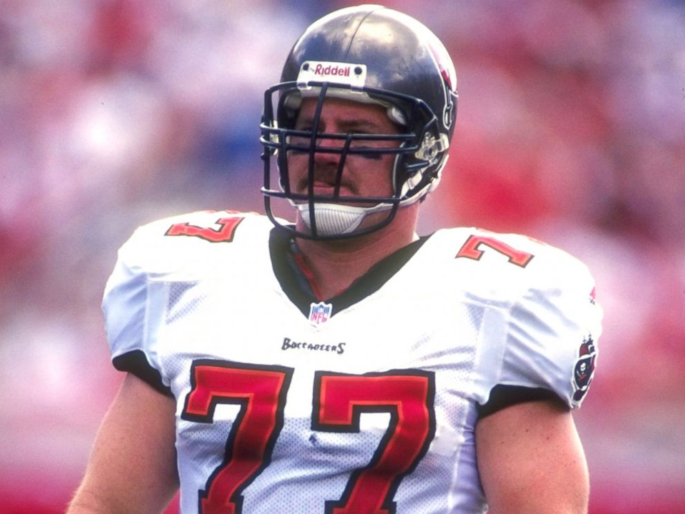 PHOTO: Defensive tackle Brad Culpepper of the Tampa Bay Buccaneers looks on during the game against the Carolina Panthers at the Raymond James Stadium in Tampa Bay, Fla., Oct. 18, 1998.