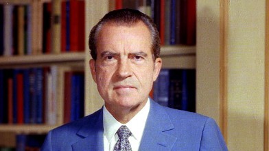 PHOTO: Portrait of former United States President Richard Nixon taken in the White House, Washington, D.C. 1972.