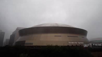 PHOTO: General view of the Mercedes-Benz Superdome, Aug. 29, 2012, in New Orleans, La.