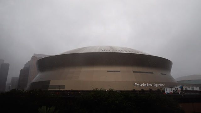 PHOTO: General view of the Mercedes-Benz Superdome, Aug. 29, 2012, in New Orleans, La.