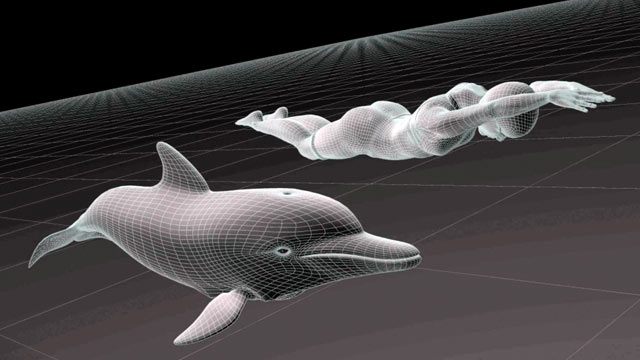 PHOTO: Motion-capture animation by Manhattan Mocap shows how Olympic swimmer Dana Vollmer moves through the water much as a dolphin does, with a very streamlined stroke. Vollmer won three gold medals at the 2012 London Olympics.