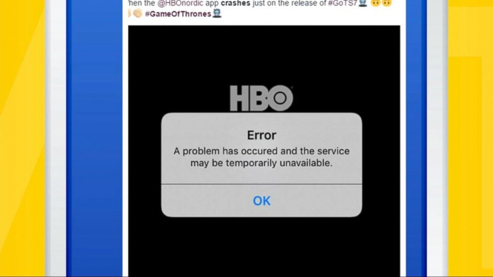 WATCH:  HBO experiences website issues during season premiere of 'Game of Thrones'
