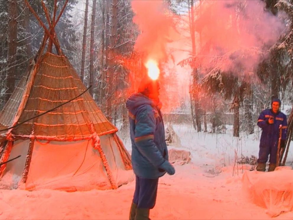 PHOTO: U.S. astronaut Randolf Breznik recently spent two nights braving the Russian snows with his crew at a space center outside Moscow, simulating what to do in the event of a crash-landing in a remote winter environment.