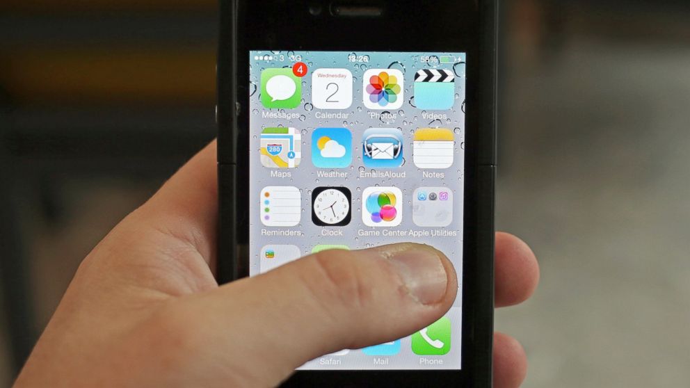 PHOTO: A general view of an Iphone running iOS7, Oct. 2, 2013. Picture date: Wednesday October 2, 2013.
