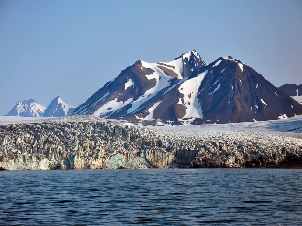 PHOTO: Billefjorden Glacier on the Svalbard Islands, Norway.