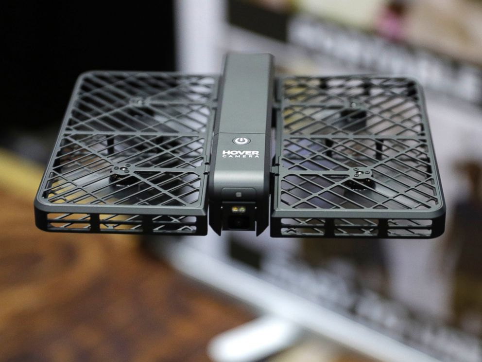 PHOTO: The Hover Camera Passport flies during CES Unveiled before CES International, Jan. 3, 2017, in Las Vegas.