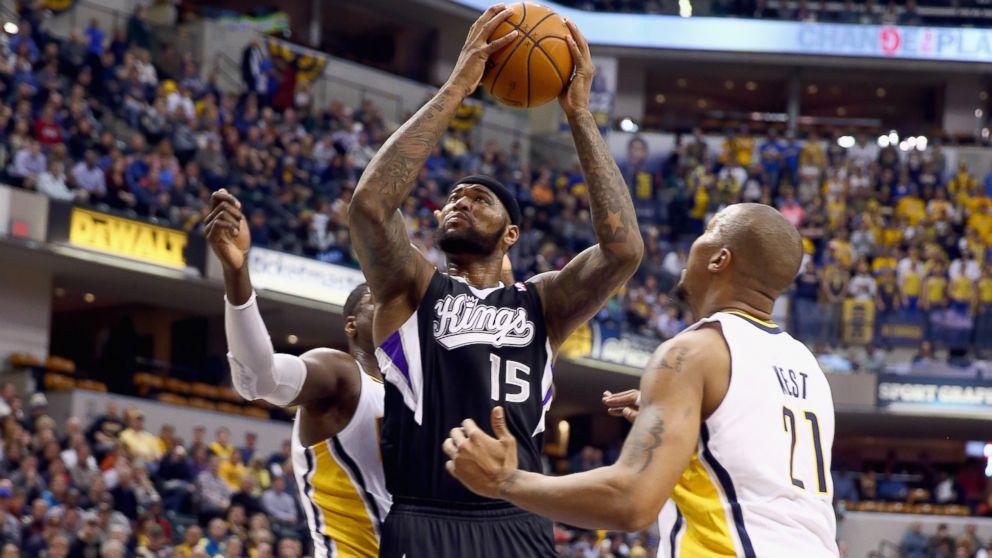 PHOTO: DeMarcus Cousins #15 of the Sacramento Kings shoots the ball during the game against the Indiana Pacers at Bankers Life Fieldhouse, Jan. 14, 2014 in Indianapolis.